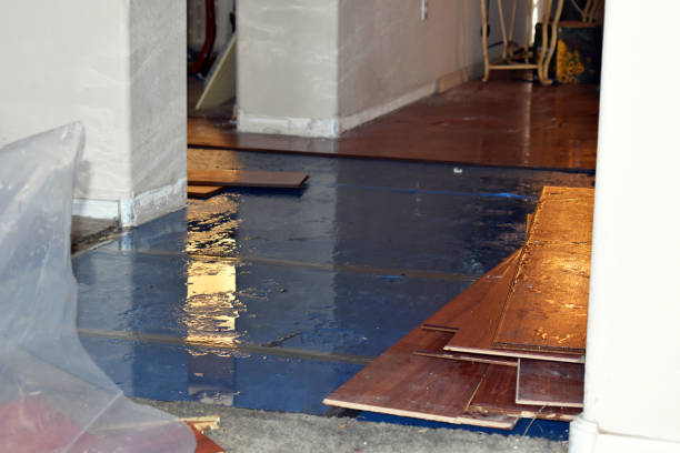 Professional Flood Cleanup technician working in Harvey, ND